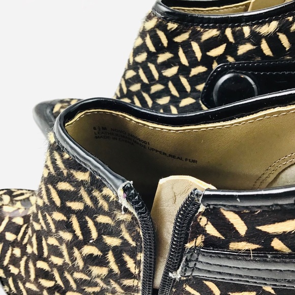 franco sarto calf hair booties